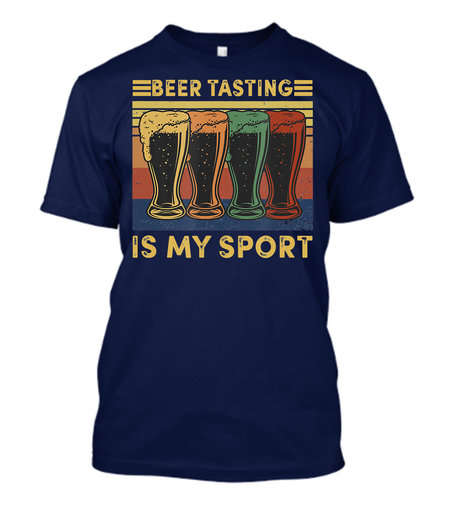 Beer Tasting Is My Sport Retro Styled Four Beers T-Shirt