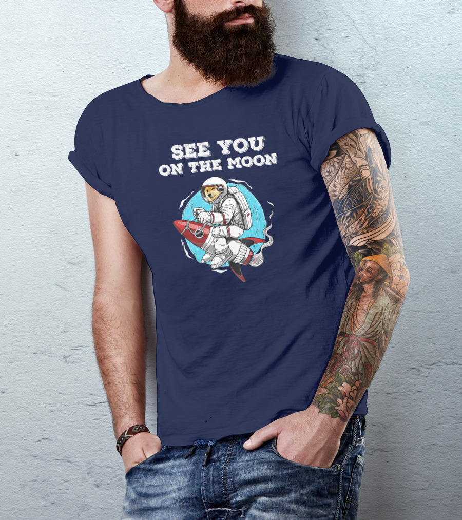 See You On The Moon Dogecoin Moon Dogecoin To The Moon HODL T-Shirt