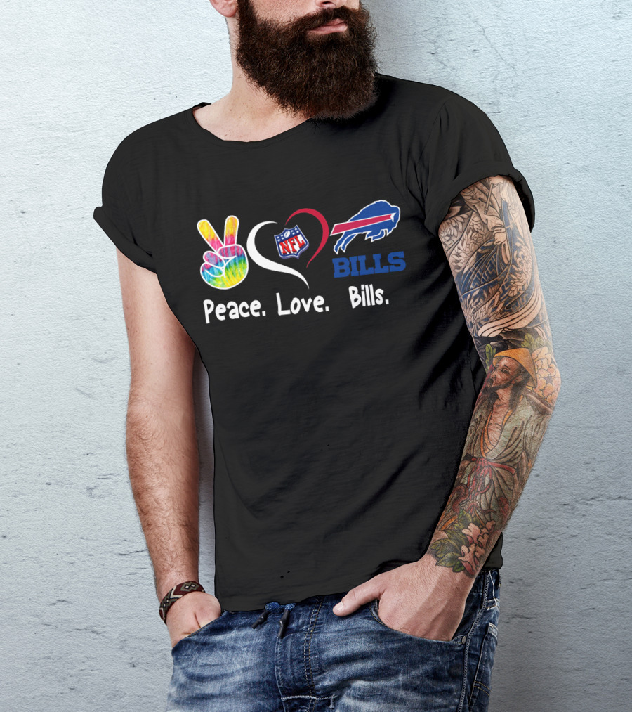 Peace Love NFL Buffalo Bills T-Shirt