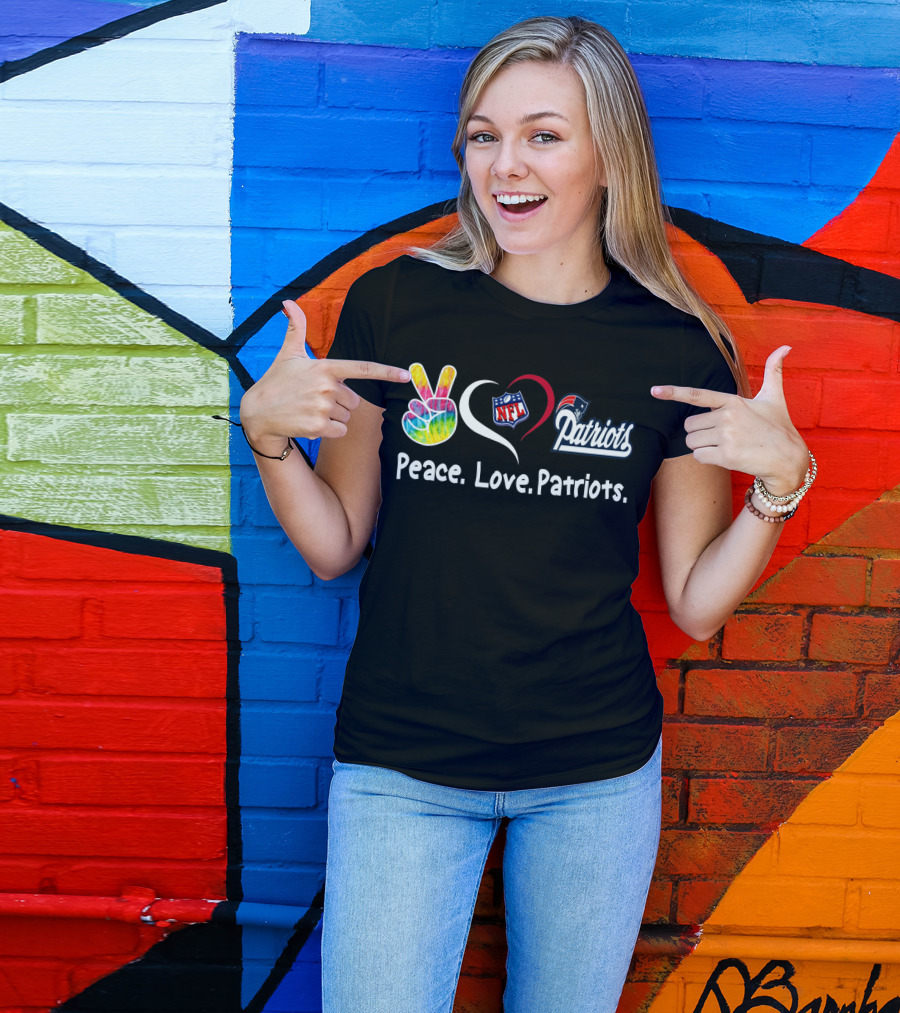 Peace Love NFL Patriots T-Shirt