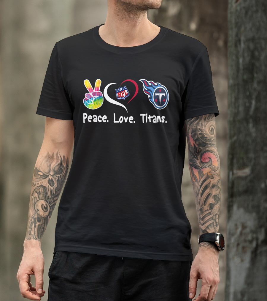 Peace Love NFL Tennessee Titans T-Shirt