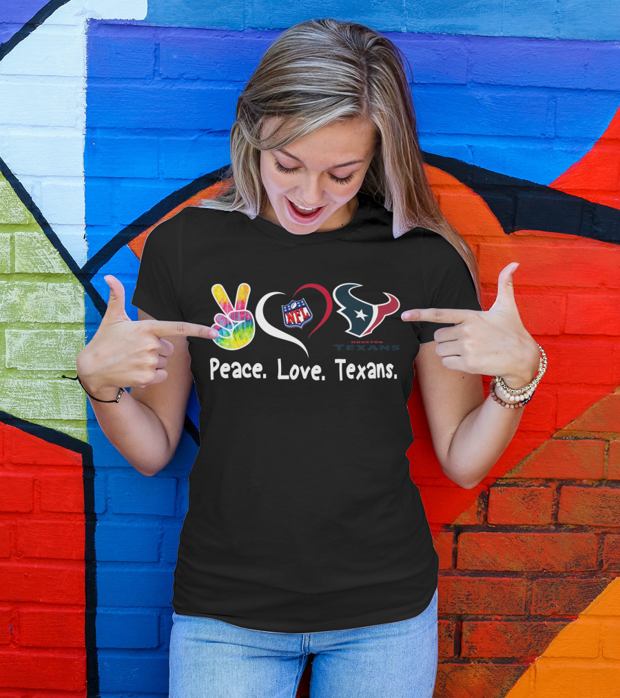 Peace Love Houston Texans NFL T-Shirt