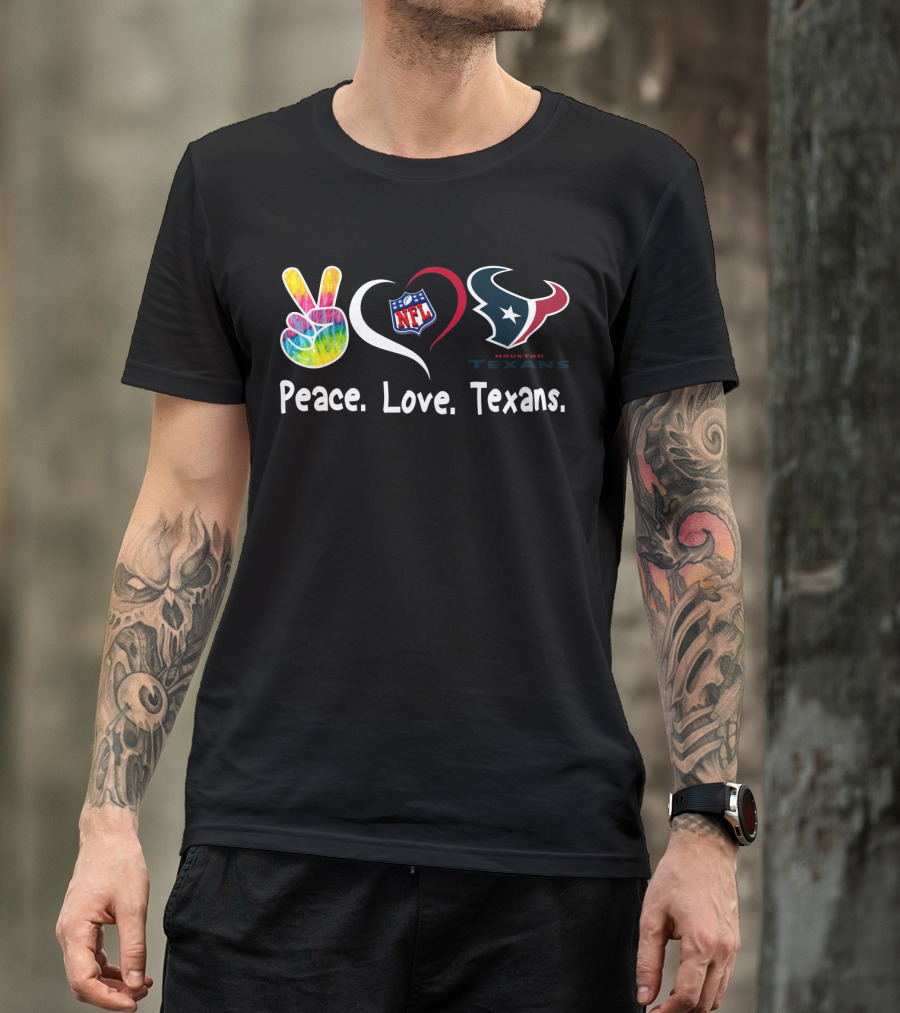 Peace Love Houston Texans NFL T-Shirt