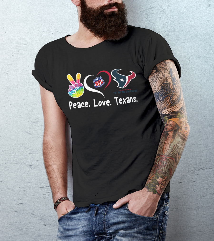 Peace Love Houston Texans NFL T-Shirt