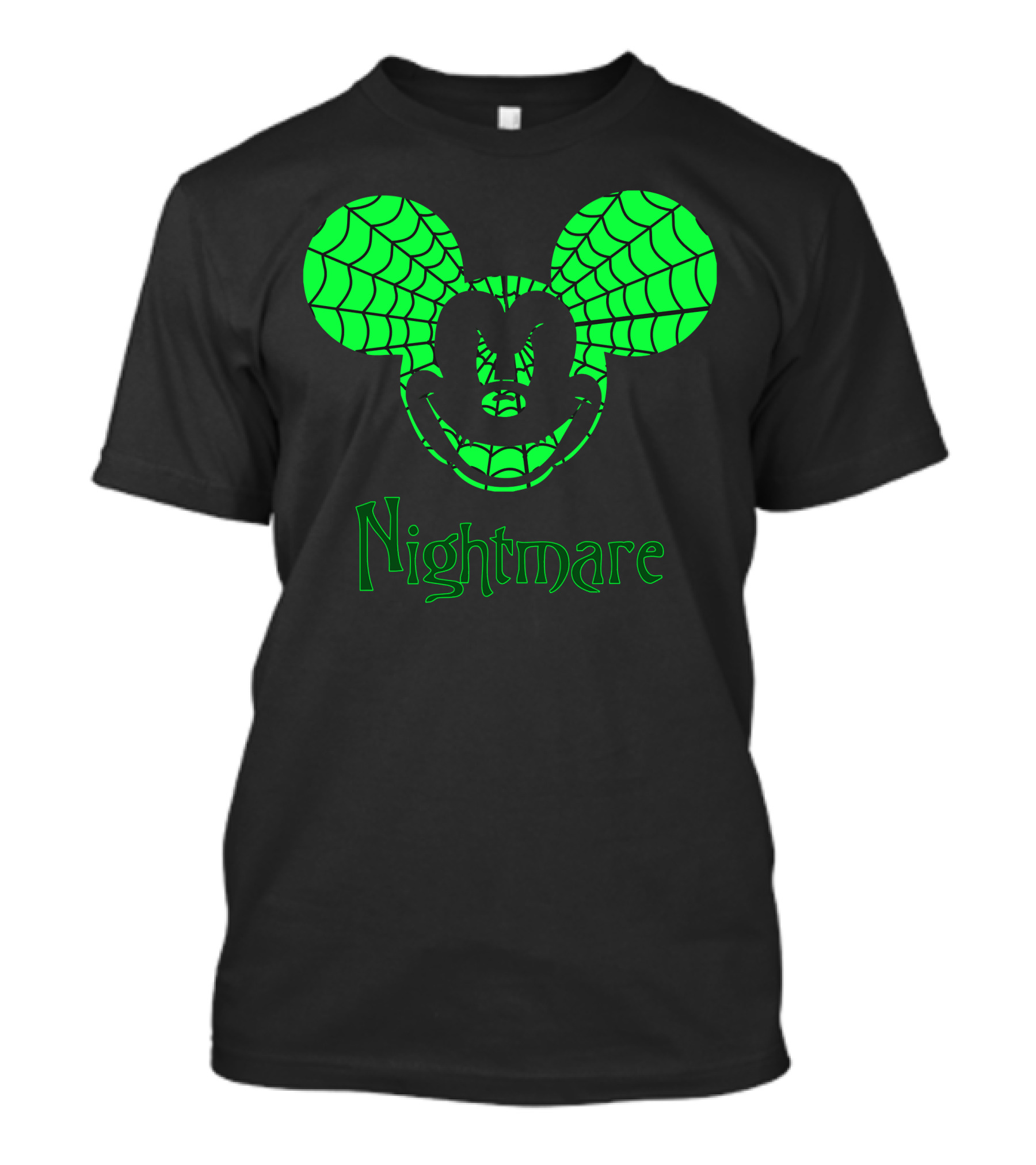 Nightmare Web Pattern Icon With Mouse Ears T-Shirt