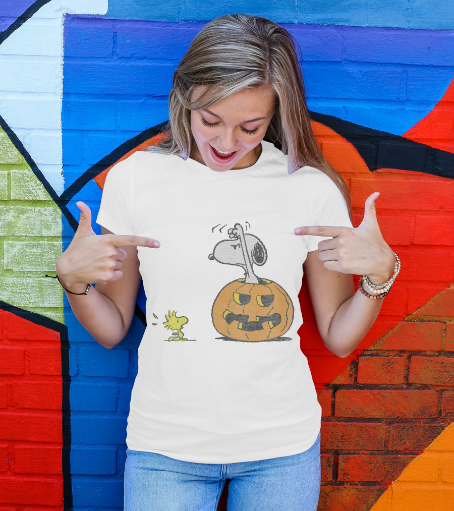 Halloween Snoopy Woodstock Pumpkin Peanuts T-Shirt