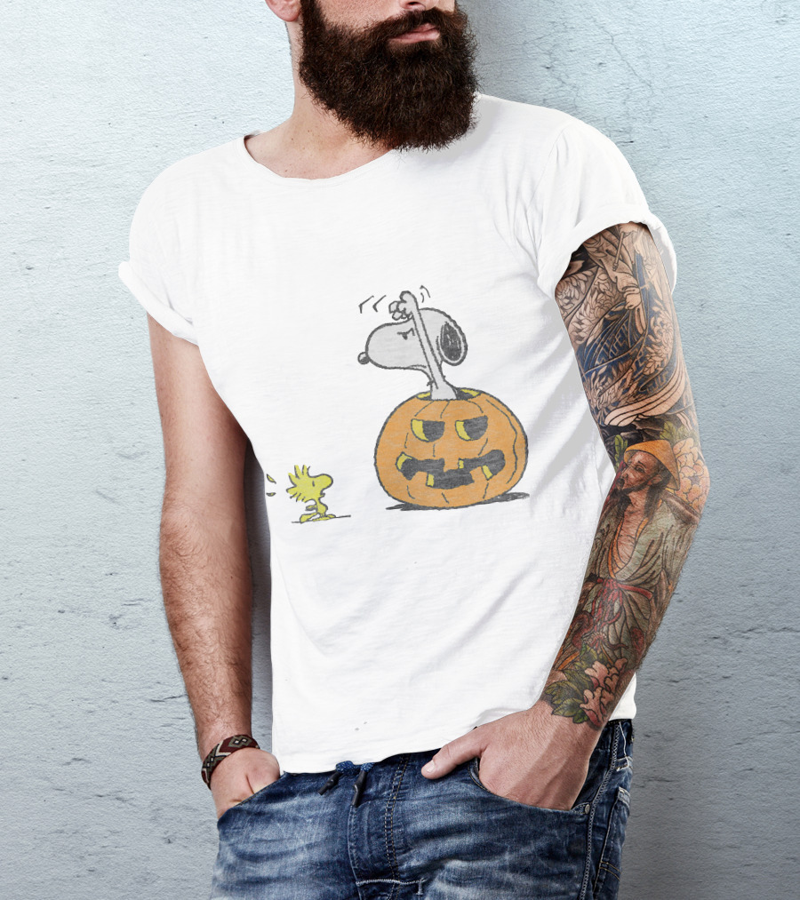 Halloween Snoopy Woodstock Pumpkin Peanuts T-Shirt