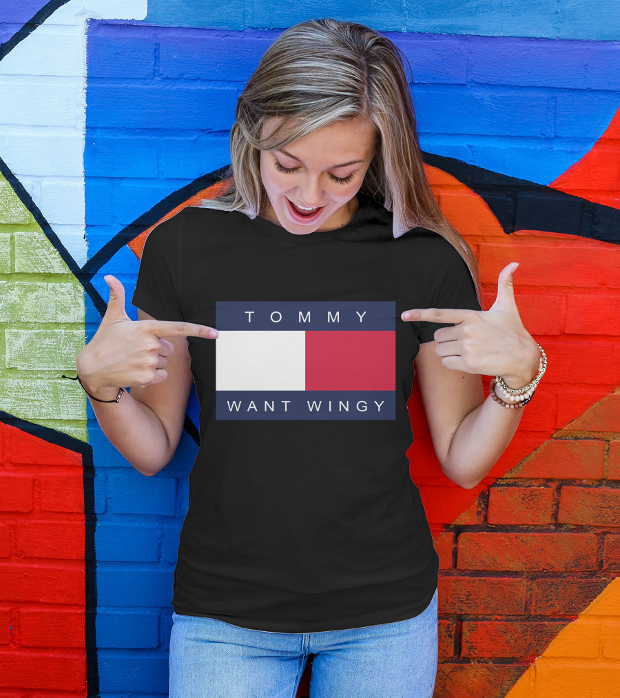 TOMMY WANT WINGY Red White Blue T-Shirt