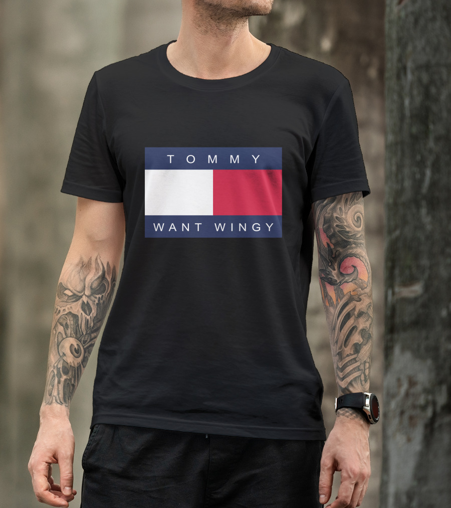 TOMMY WANT WINGY Red White Blue T-Shirt