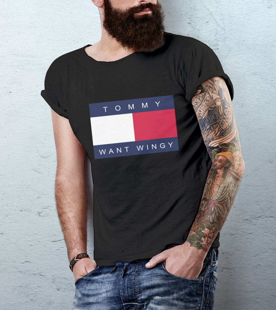 TOMMY WANT WINGY Red White Blue T-Shirt