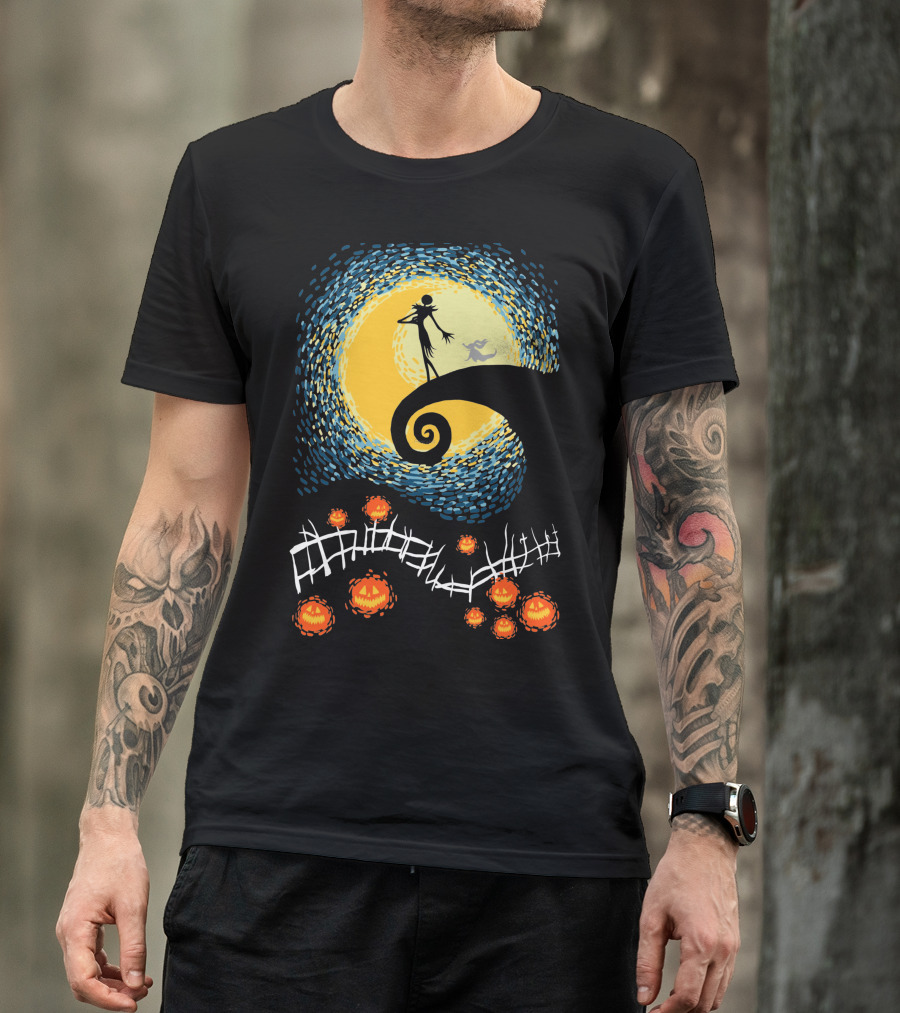 Starry Nightmare Before Christmas Van Gogh T-Shirt