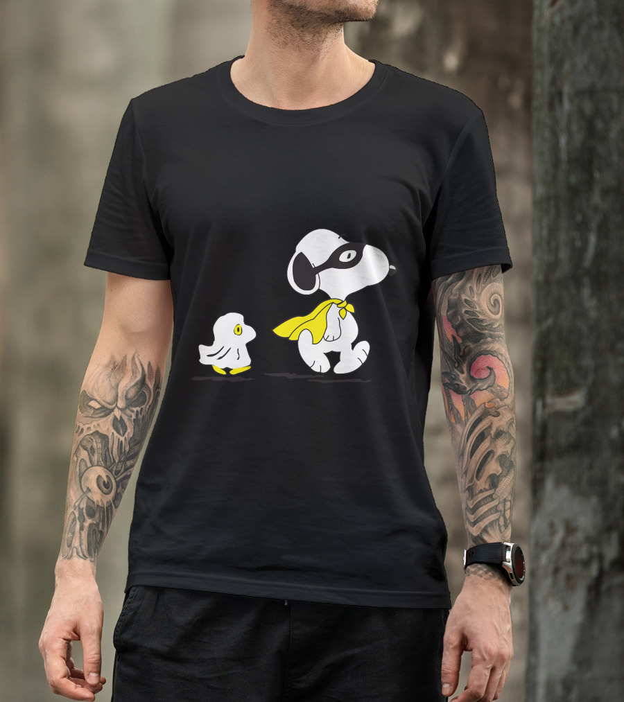 Snoopy Superhero With Woodstock Sidekick T-Shirt