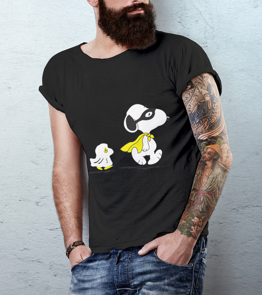 Snoopy Superhero With Woodstock Sidekick T-Shirt