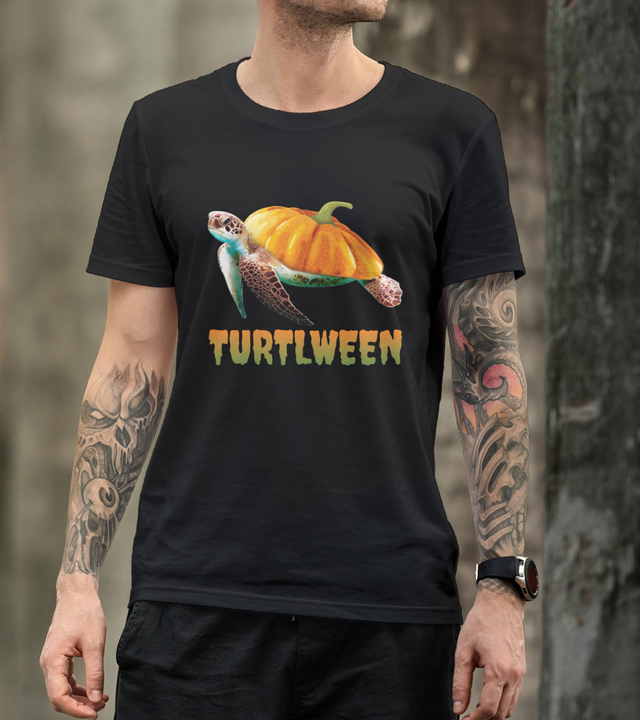 Turtlween Pumpkin Turtle Halloween Lovers Funny Turtlween T-Shirt