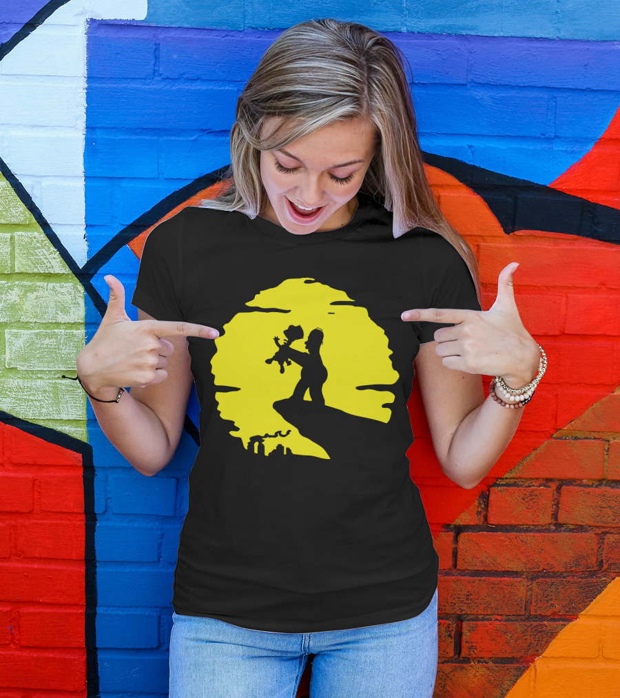 The Simpsons Homer Strangling Bart Lion King Cliff T-Shirt