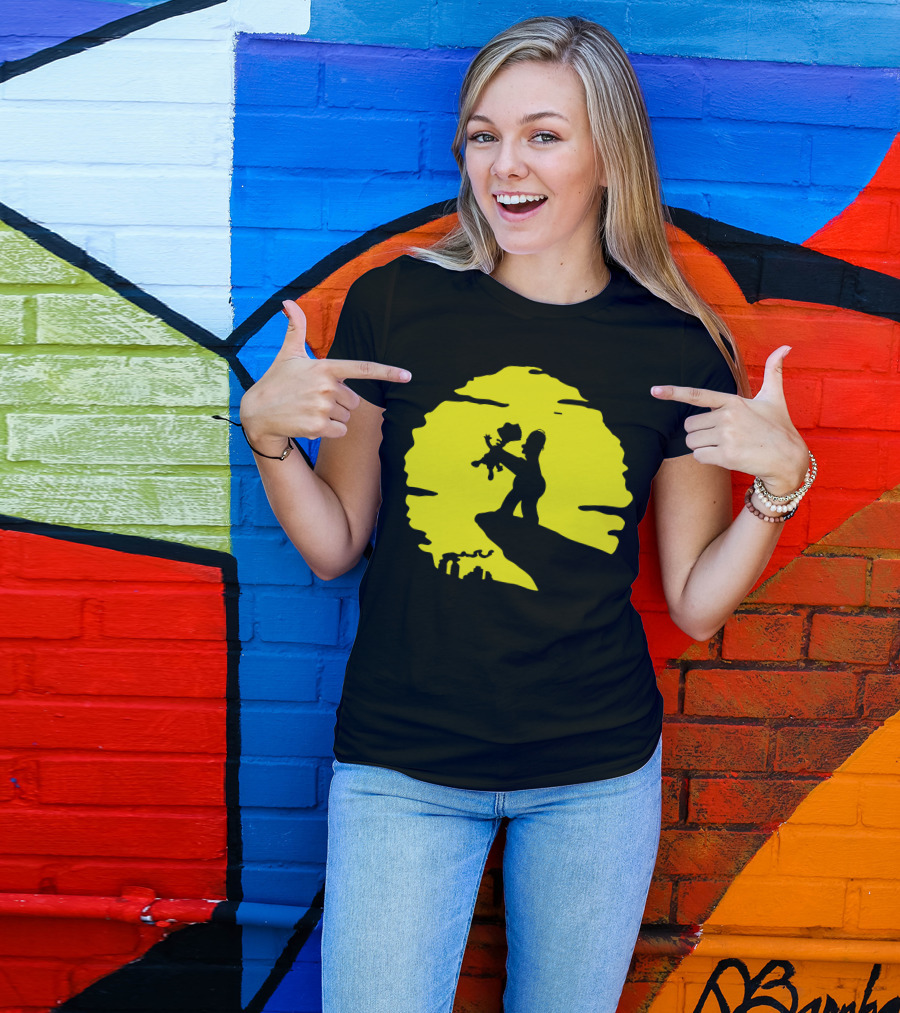 The Simpsons Homer Strangling Bart Lion King Cliff T-Shirt