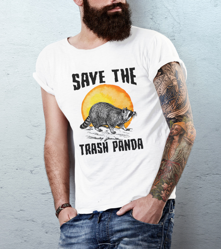 Save The Trash Panda Raccoon Raise Awareness Animal Conservation T-Shirt
