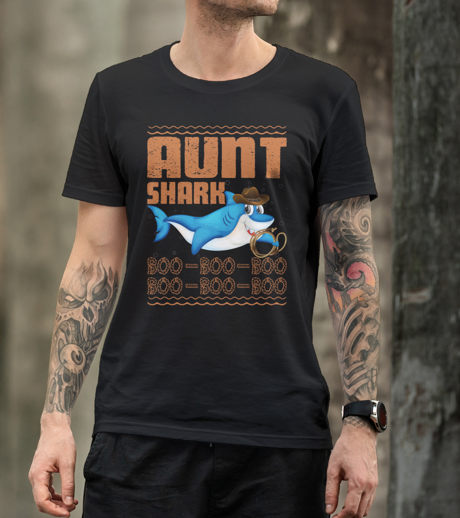 Auntie Shark Boo Boo Boo Halloween Aunt T-Shirt
