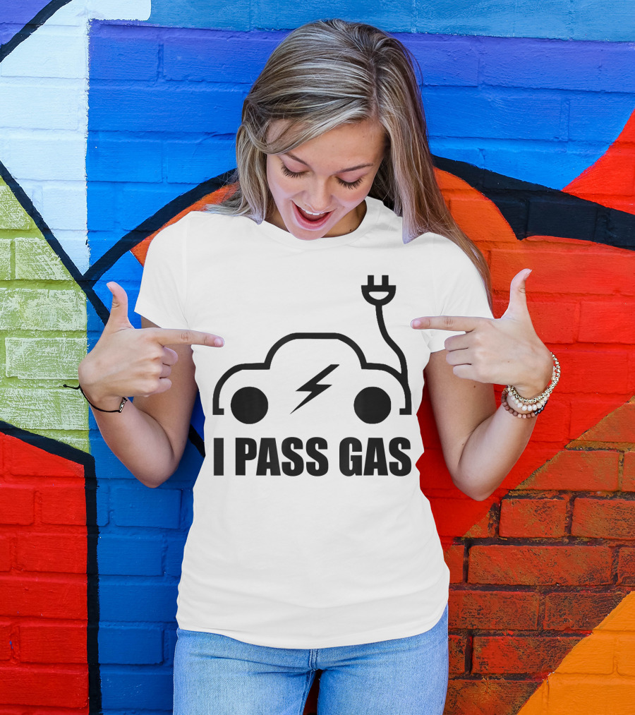 Electric Vehicle I Pass Gas Plug T-Shirt