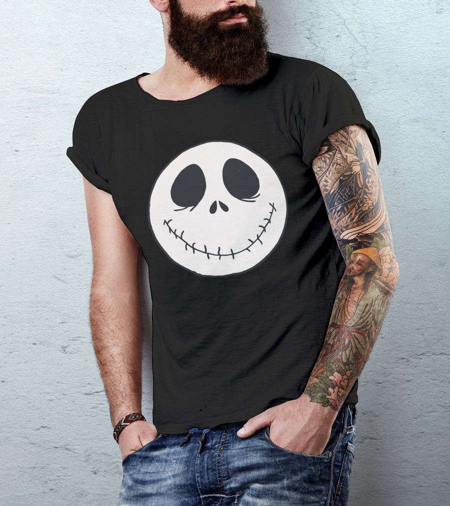 Jack Skellington Smiling Face Icon Nightmare Before Christmas T-Shirt