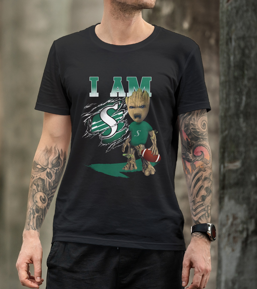 I AM Saskatchewan Roughriders Football Groot Fan T-Shirt