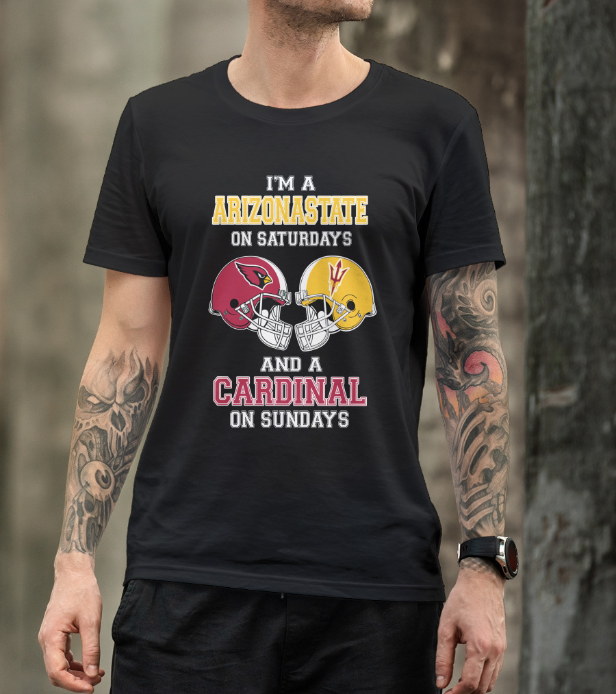 Arizona State On Saturdays Cardinal On Sundays T-Shirt