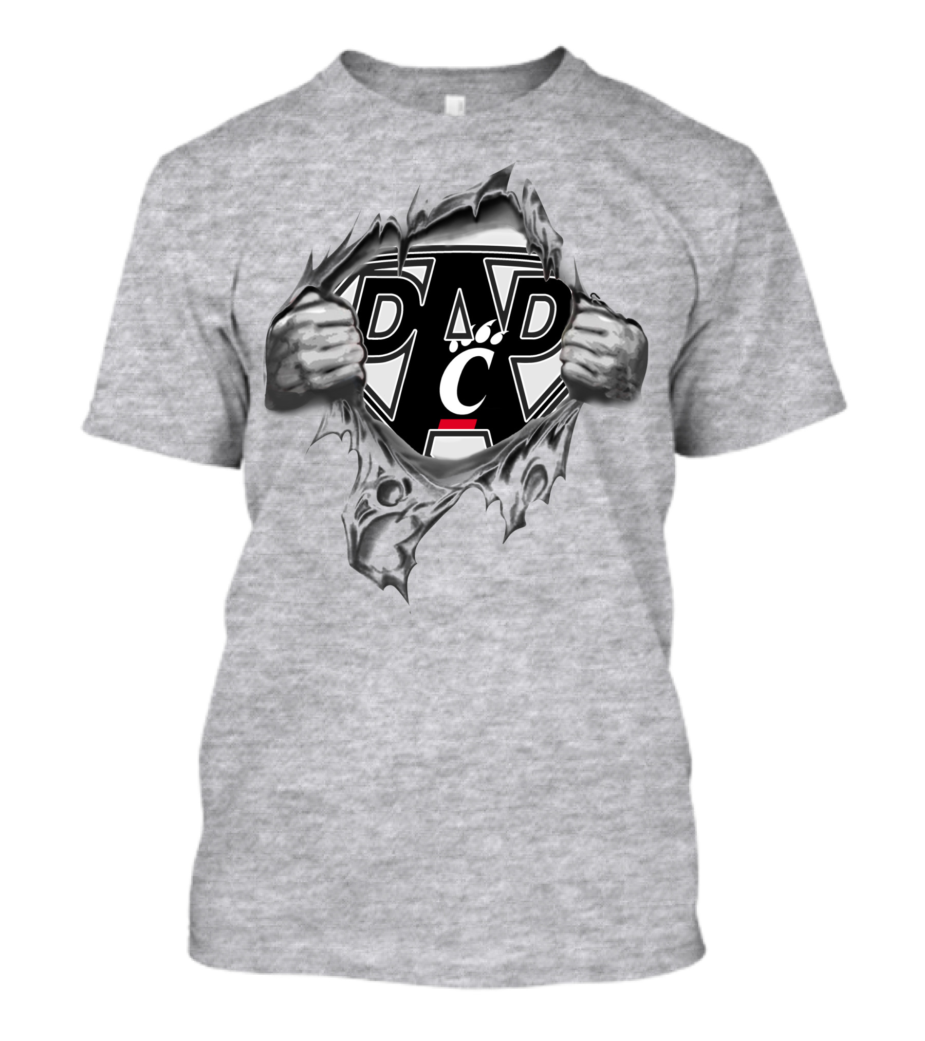 Bearcats Dad Claw Logo Super Hero T-Shirt
