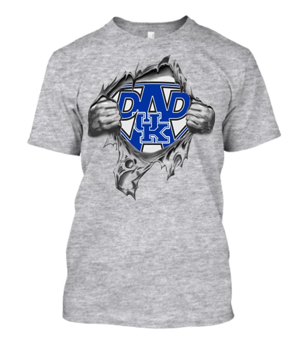 Kentucky Wildcats Super Dad UK Logo Shield Tear T-Shirt