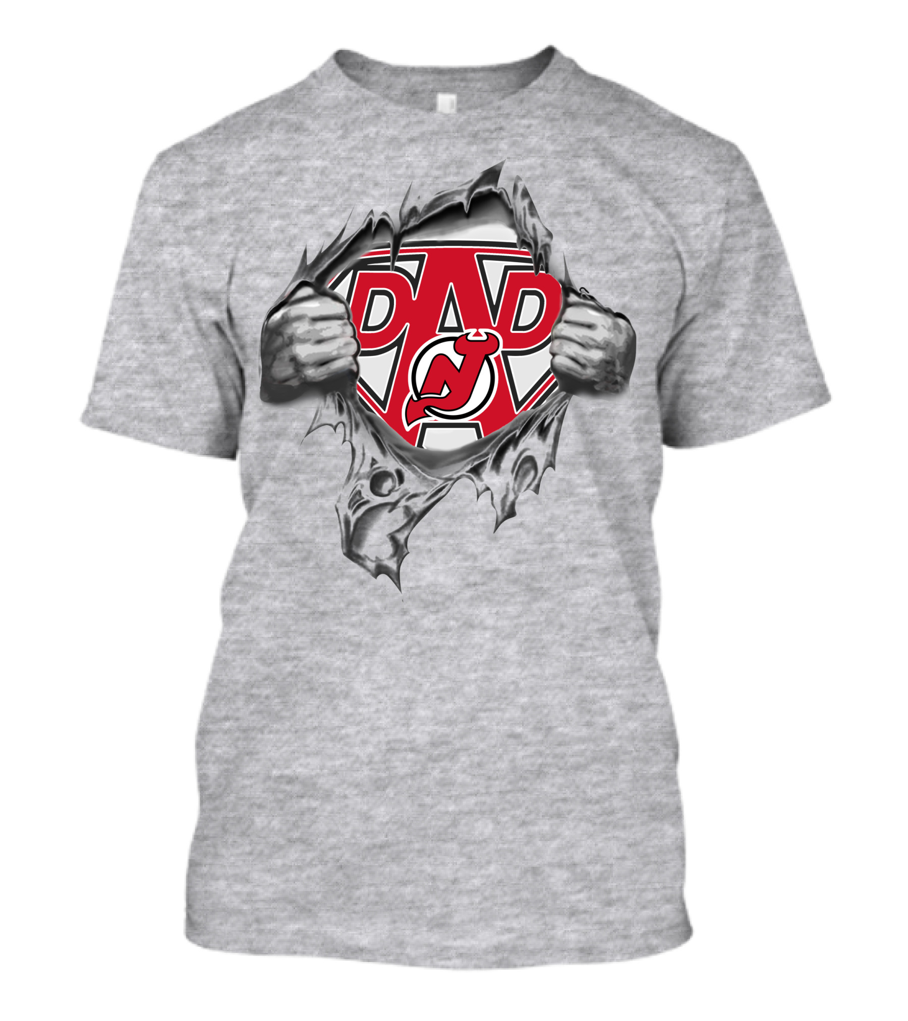 New Jersey Devils Dad Superhero T-Shirt