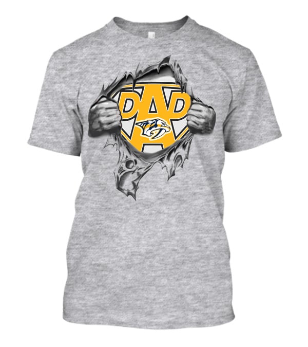 Nashville Predators Super Dad Hero Emblem T-Shirt