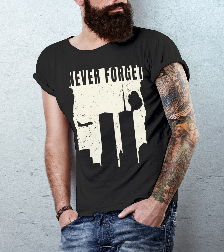 Never Forget 11Th Attacks Twin Towers Memorial T-Shirt