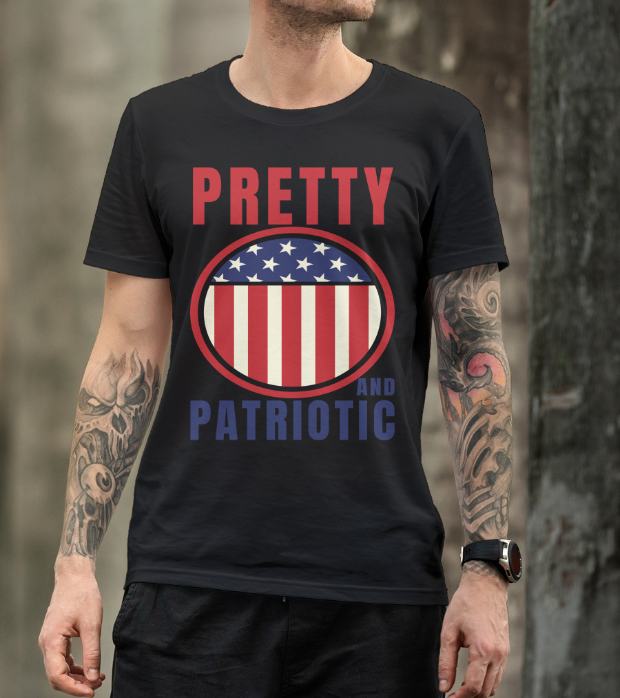 Pretty And Patriotic USA Stars Stripes 9.11 T-Shirt