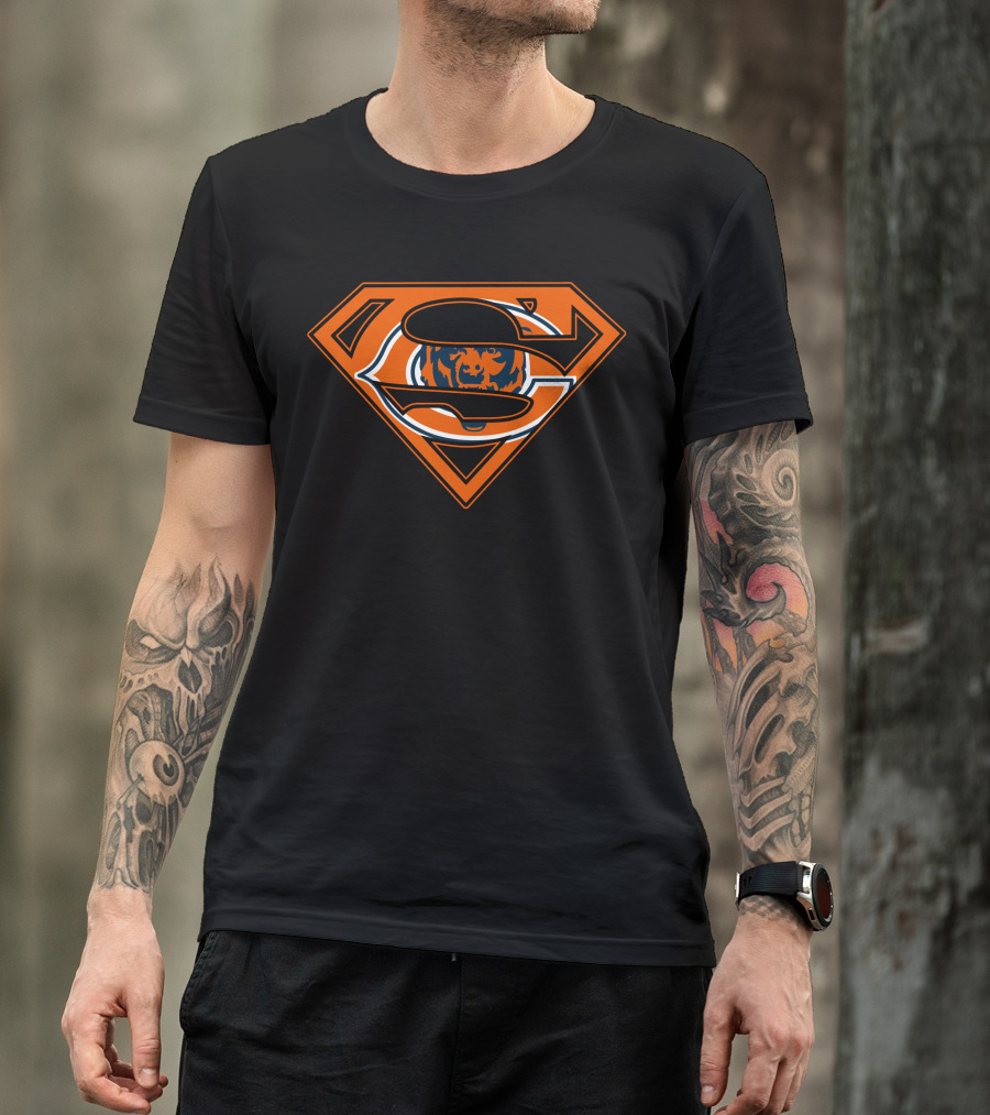 Superman Chicago Bears Logo Combination T-Shirt