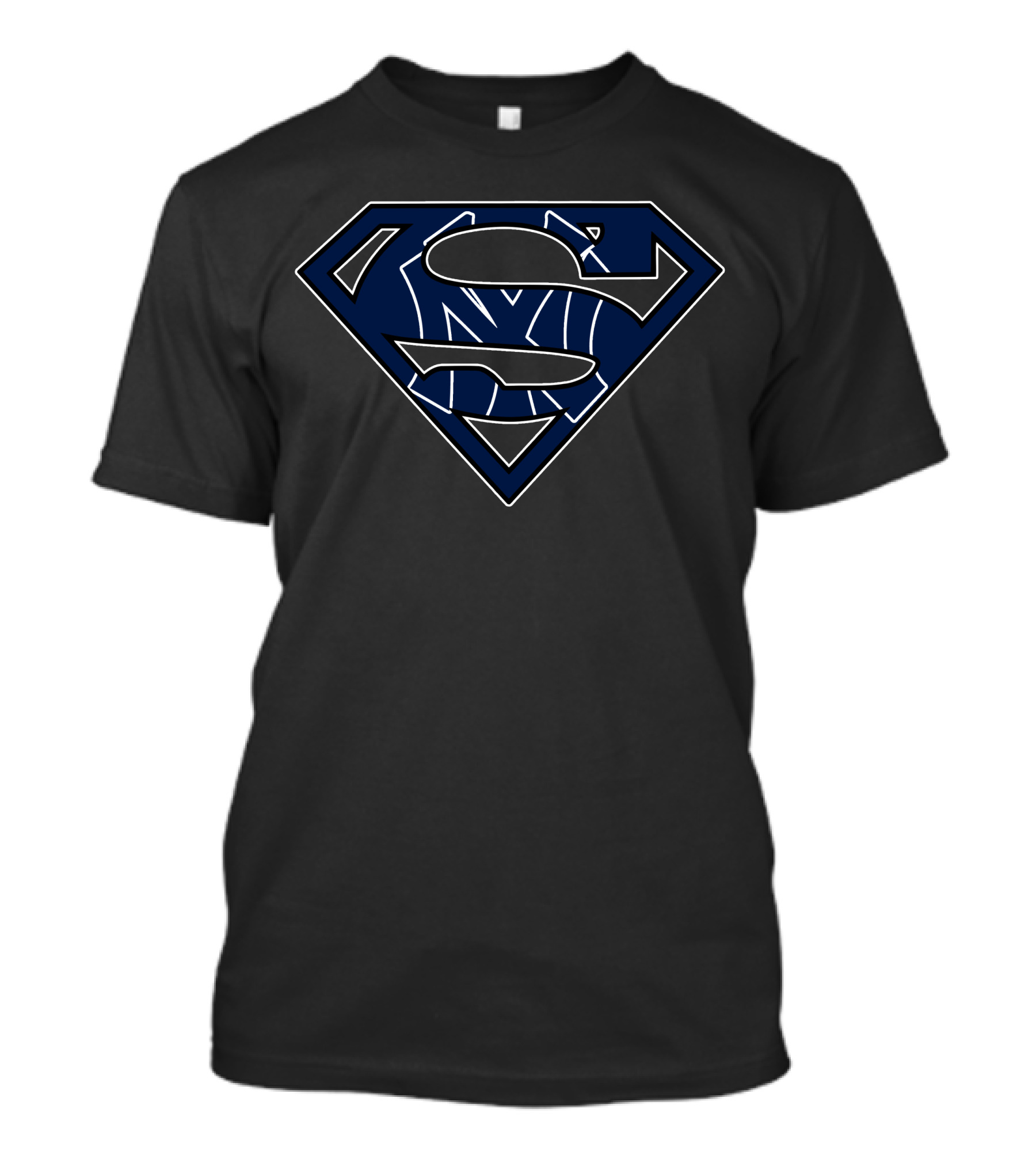 Superman Yankees Logo Fusion Emblem Design Fashion T-Shirt