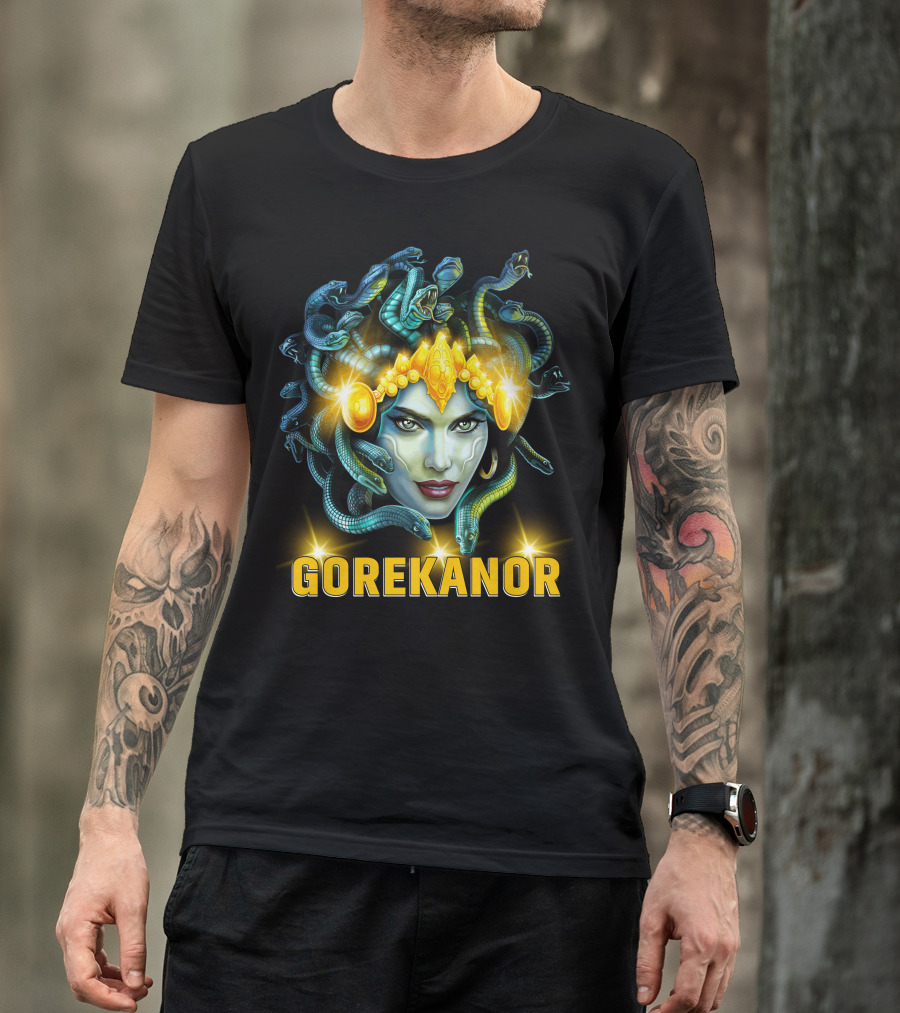 Gorekanor Medusa Snakes Mythical Crown Glamour T-Shirt
