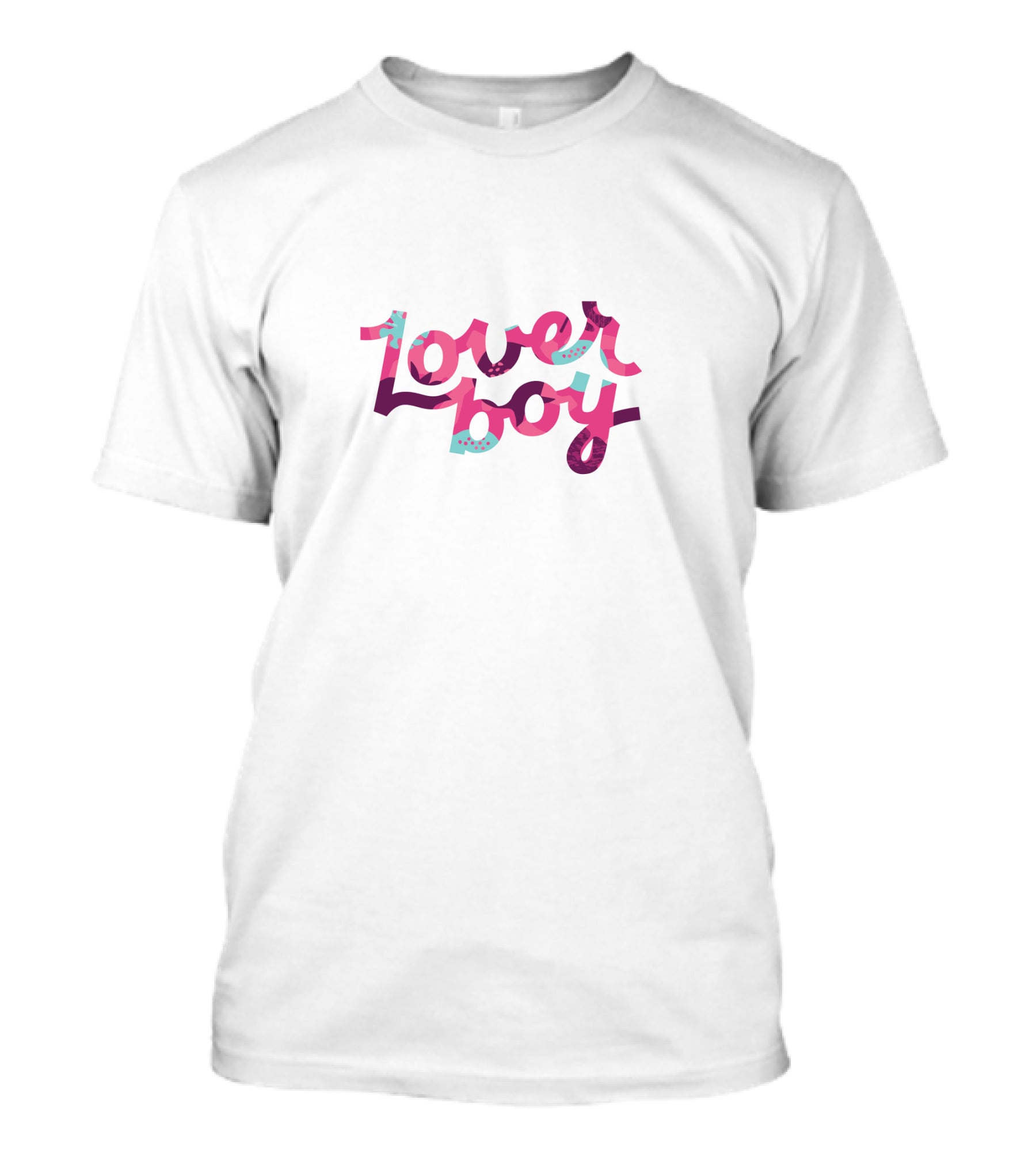 Loverboy Pastel Gradient Typography T-Shirt
