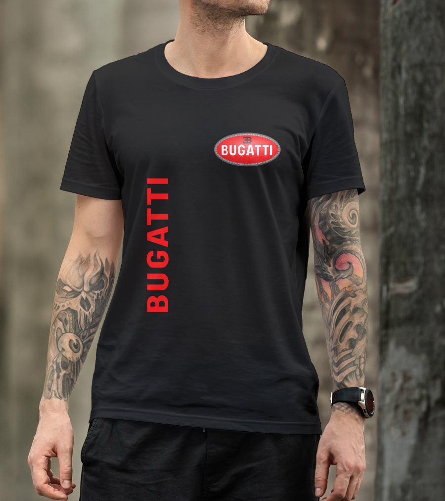 BUGATTI Red Oval Badge Logo T-Shirt