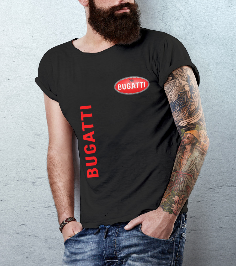 BUGATTI Red Oval Badge Logo T-Shirt