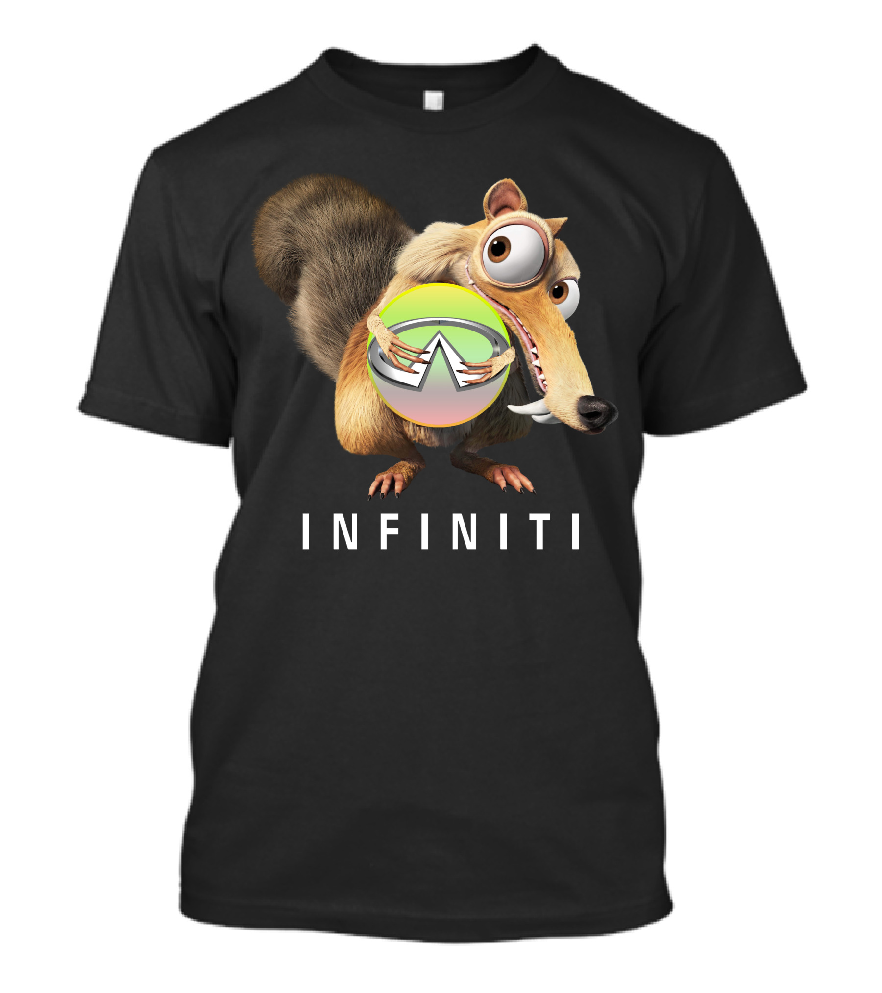 INFINITI Scrat Holding Green Sphere T-Shirt