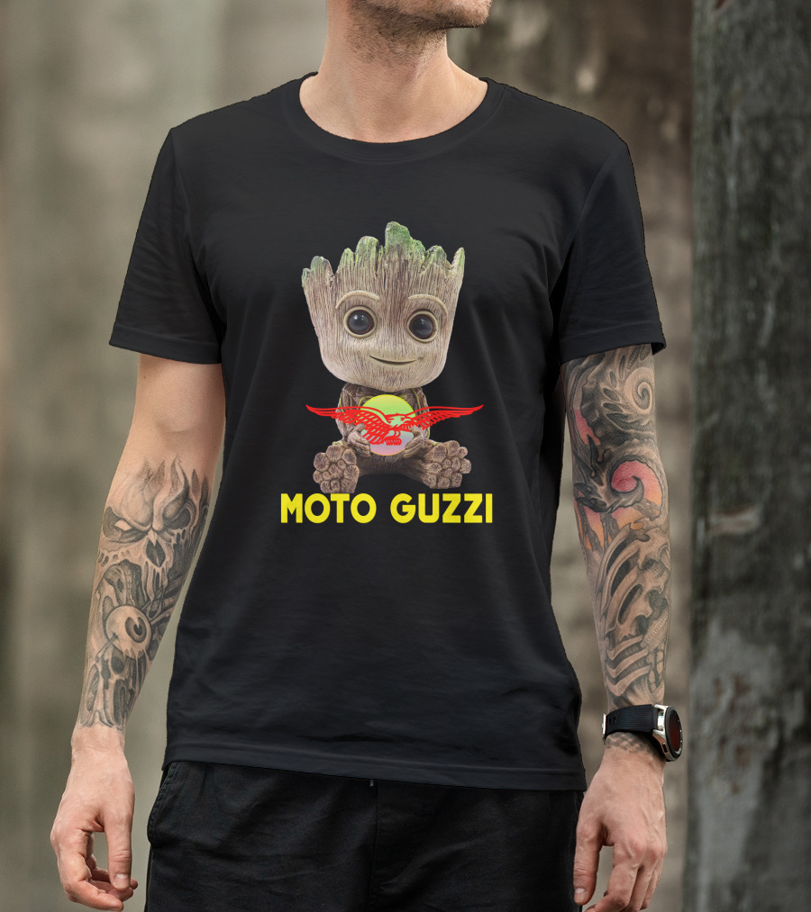 MOTO GUZZI GUZZI Baby Tree Character Holding Red Eagle T-Shirt