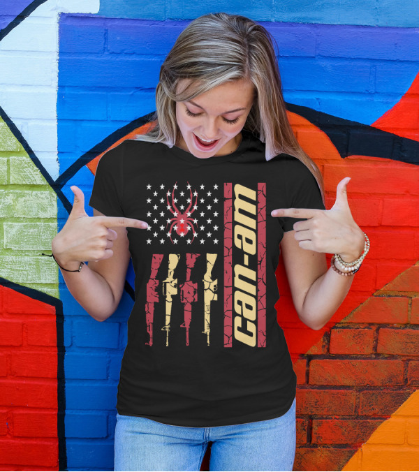 CAN-AM Spider Rifle American Flag T-Shirt