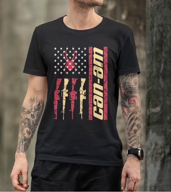 CAN-AM Spider Rifle American Flag T-Shirt