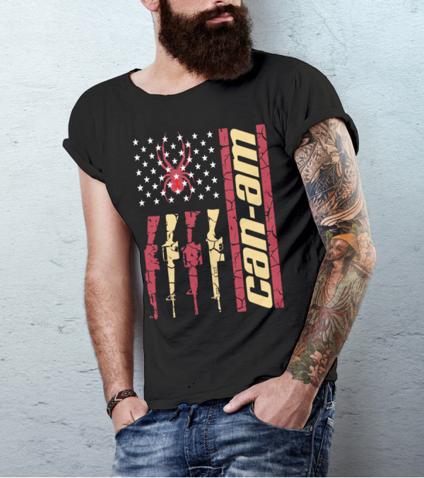 CAN-AM Spider Rifle American Flag T-Shirt