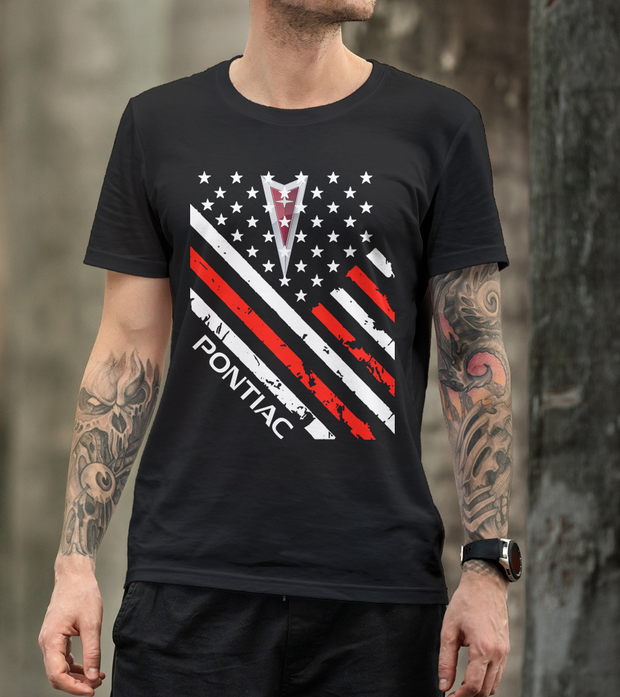 Pontiac Stars Stripes Emblem T-Shirt