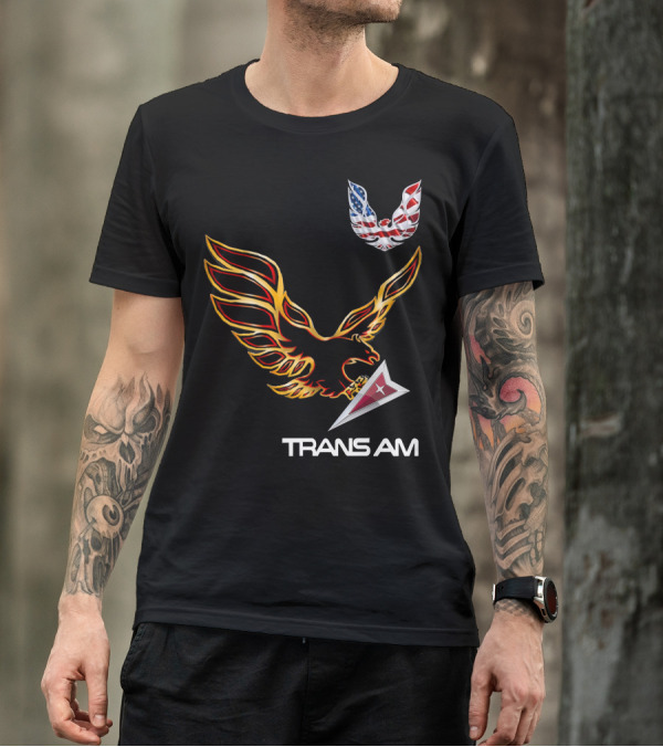 TRANSAM Firebird Eagle American Flag T-Shirt