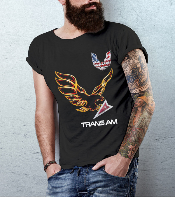 TRANSAM Firebird Eagle American Flag T-Shirt