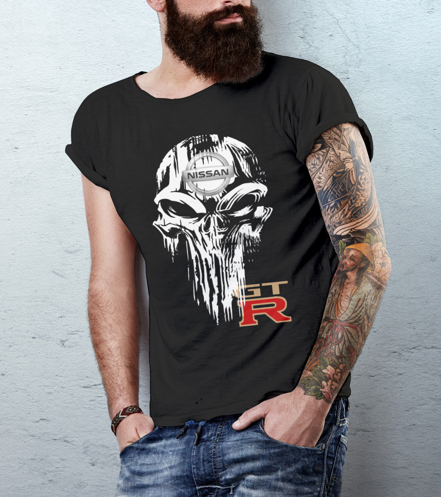 NISSAN GTR Skull Emblem T-Shirt