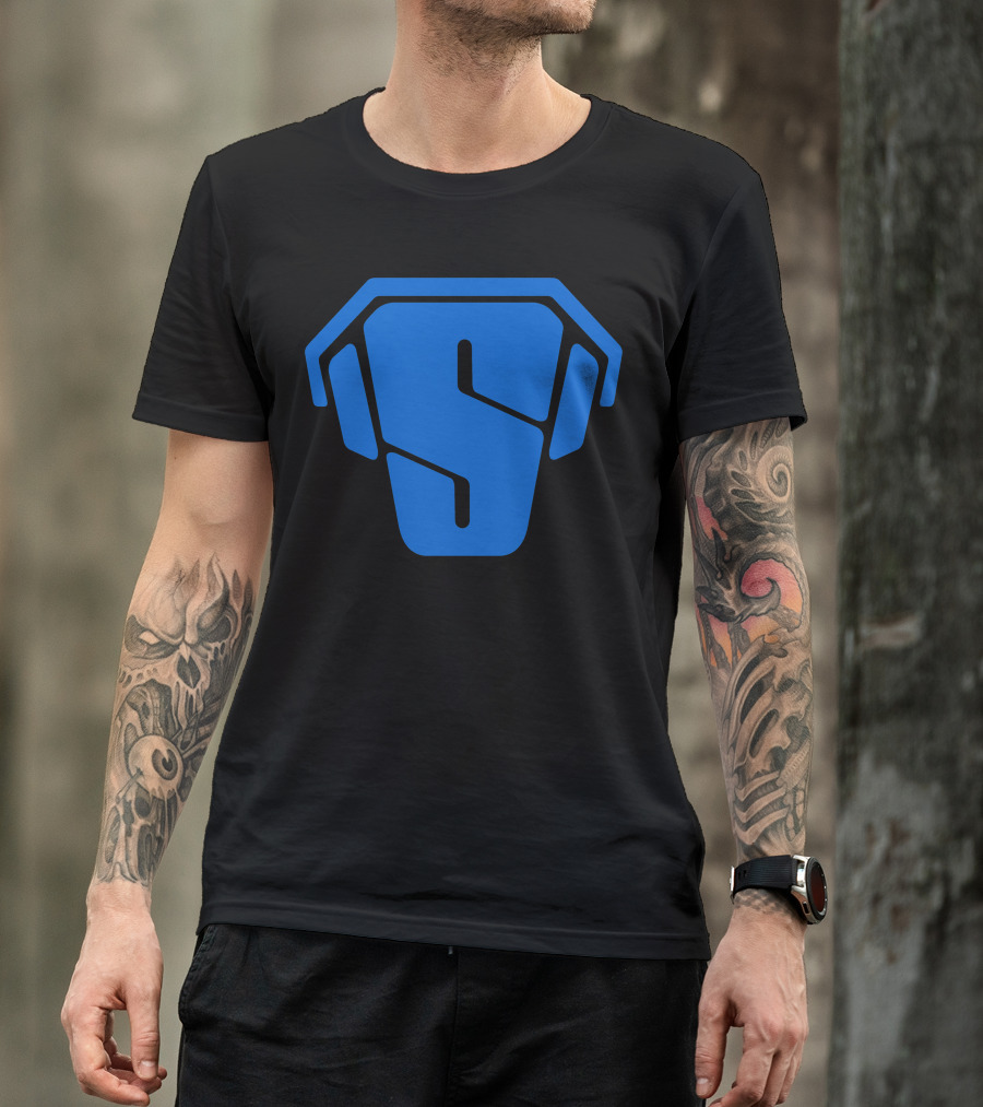 RS Blue Spartan Helmet Emblem T-Shirt