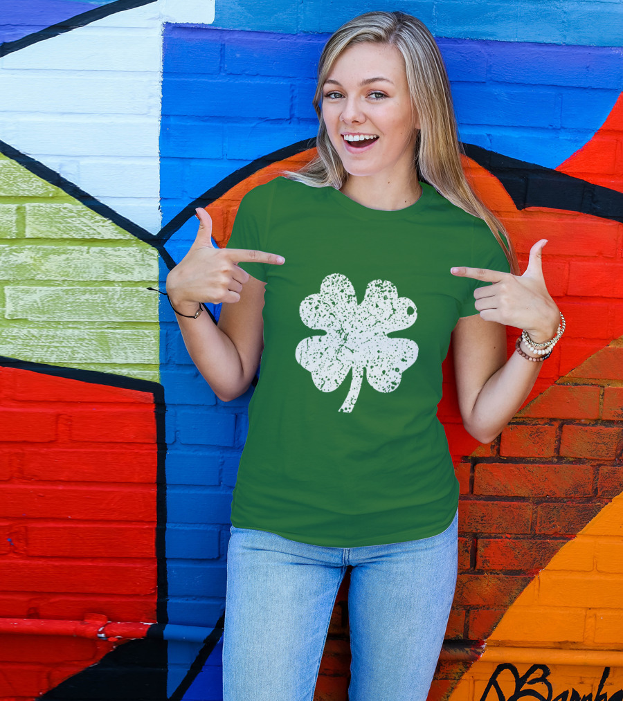 Four Leaf Clover St. Patrick's Day Green Lucky Charm T-Shirt