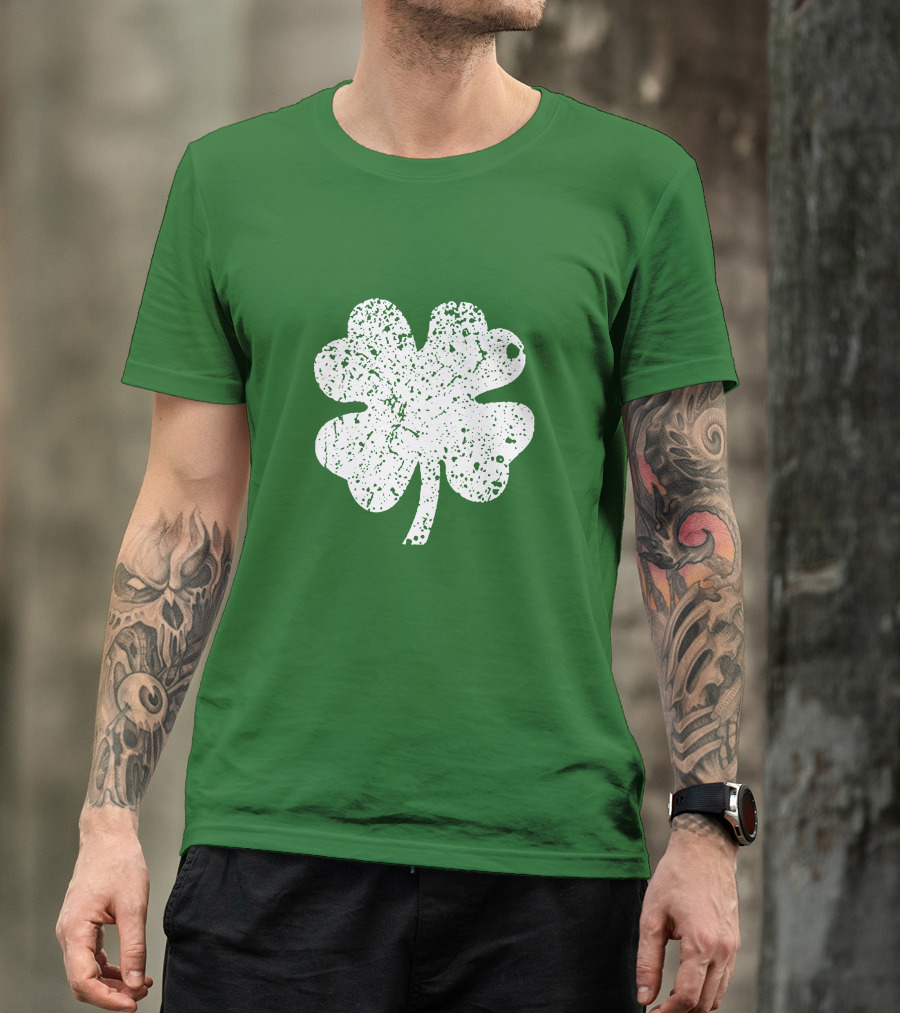 Four Leaf Clover St. Patrick's Day Green Lucky Charm T-Shirt